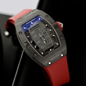 Đồng Hồ Richard Mille Rep 11 RM07 Carbon Đen Dây Cao Su Màu Đỏ 36mm (1)