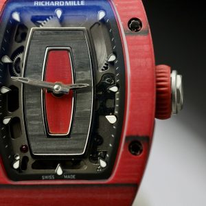 Đồng Hồ Richard Mille Rep 11 RM07 Carbon Đỏ Dây Cao Su Màu Đen 36mm (1)