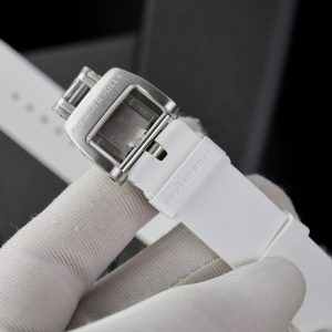 Đồng Hồ Richard Mille Rep 11 RM07 Carbon Siêu Nhẹ Dây Cao Su Màu Trắng 36mm (10)