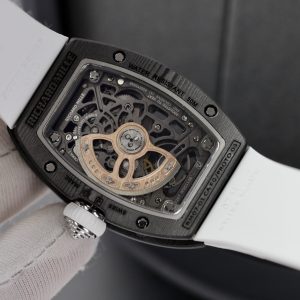Đồng Hồ Richard Mille Rep 11 RM07 Carbon Siêu Nhẹ Dây Cao Su Màu Trắng 36mm (10)