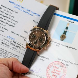 Đồng Hồ Rolex Chế Tác Bọc Vàng Hồng Mặt Số Chocolate Cosmograph Daytona 40mm (8)