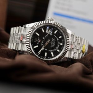 Đồng Hồ Rolex Chế Tác Sky-Dweller Mặt Đen Dây Jubilee Cao Cấp Nhất 42mm (7)