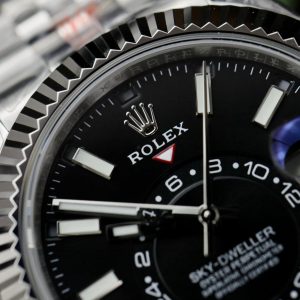 Đồng Hồ Rolex Chế Tác Sky-Dweller Mặt Đen Dây Jubilee Cao Cấp Nhất 42mm (7)