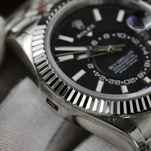 Đồng Hồ Rolex Chế Tác Sky-Dweller Mặt Đen Dây Jubilee Cao Cấp Nhất 42mm (7)