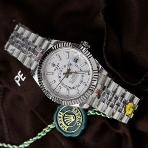 Đồng Hồ Rolex Chế Tác Sky-Dweller Mặt Trắng Dây Jubilee Cao Cấp Nhất 42mm (3)