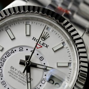 Đồng Hồ Rolex Chế Tác Sky-Dweller Mặt Trắng Dây Jubilee Cao Cấp Nhất 42mm (4)