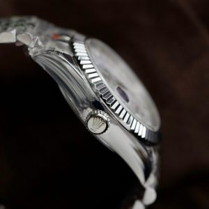 Đồng Hồ Rolex Chế Tác Sky-Dweller Mặt Trắng Dây Jubilee Cao Cấp Nhất 42mm (4)