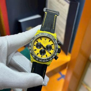 Đồng Hồ Rolex Chế Tác Vỏ Carbon Màu Vàng Cosmograph Daytona Diw 40mm (1)