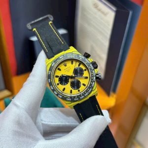 Đồng Hồ Rolex Chế Tác Vỏ Carbon Màu Vàng Cosmograph Daytona Diw 40mm (1)