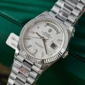 Đồng Hồ Rolex Day-Date Độ Mặt Số Thiên Thạch Cọc Số Moissanite Replica GM Factory 40mm (12)