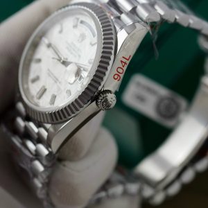 Đồng Hồ Rolex Day-Date Độ Mặt Số Thiên Thạch Cọc Số Moissanite Replica GM Factory 40mm (12)