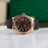 Đồng Hồ Rolex Replica Cao Cấp Sky Dweller Mặt Chocolate Dây Cao Su 42mm (10)