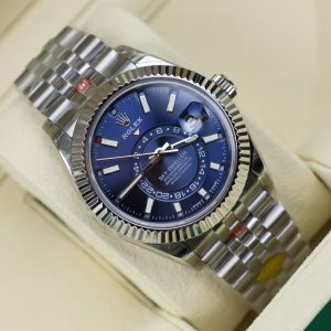 Đồng Hồ Rolex Replica Cao Cấp Sky Dweller Mặt Xanh Dương Dây Jubilee 42mm (4)