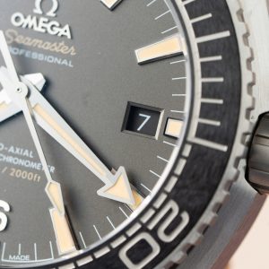 Omega Chế Tác Seamaster Planet Ocean Mặt Đen Dây Cao Su Nhà Máy VS 43