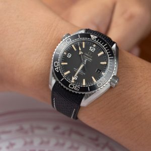 Omega Chế Tác Seamaster Planet Ocean Mặt Đen Dây Cao Su Nhà Máy VS 43