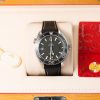 Omega Chế Tác Seamaster Planet Ocean Mặt Đen Dây Cao Su Nhà Máy VS 43