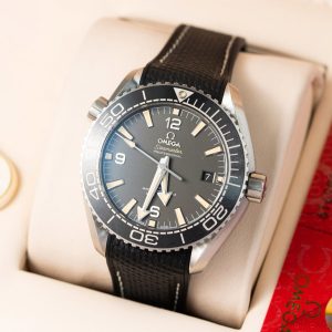 Omega Chế Tác Seamaster Planet Ocean Mặt Đen Dây Cao Su Nhà Máy VS 43