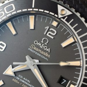 Omega Chế Tác Seamaster Planet Ocean Mặt Đen Dây Cao Su Nhà Máy VS 43