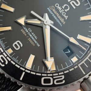 Omega Chế Tác Seamaster Planet Ocean Mặt Đen Dây Cao Su Nhà Máy VS 43