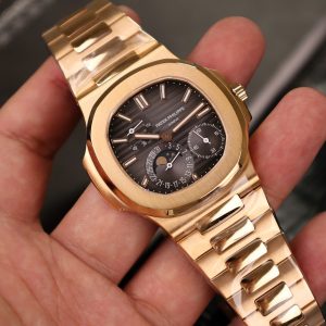 Đồng Hồ Patek Philippe Nautilus 5712 Bọc Vàng Mặt Xám Nhà Máy PPF 40mm (10)