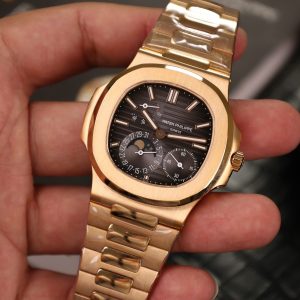 Đồng Hồ Patek Philippe Nautilus 5712 Bọc Vàng Mặt Xám Nhà Máy PPF 40mm (10)