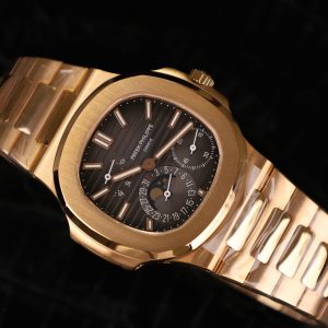 Đồng Hồ Patek Philippe Nautilus 5712 Bọc Vàng Mặt Xám Nhà Máy PPF 40mm (10)
