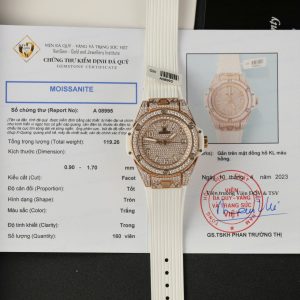 Hublot Big Bang One Click King Gold Đính Full Kim Cương Moissanite Hong Kong 39mm (2)