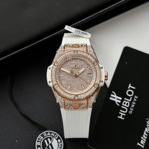 Hublot Big Bang One Click King Gold Đính Full Kim Cương Moissanite Hong Kong 39mm (2)
