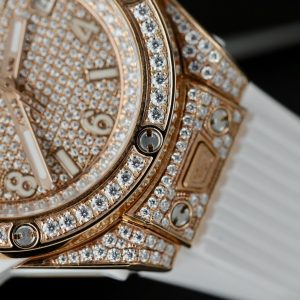Hublot Big Bang One Click King Gold Đính Full Kim Cương Moissanite Hong Kong 39mm (2)