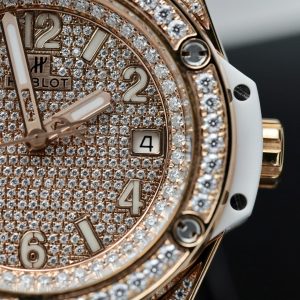 Hublot Big Bang One Click King Gold Đính Full Kim Cương Moissanite Hong Kong 39mm (2)