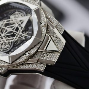 Hublot Big Bang Sang Bleu II Màu Đen Chế Tác Kim Cương Moissanite 44mm (2)