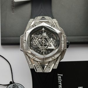Hublot Big Bang Sang Bleu II Màu Đen Chế Tác Kim Cương Moissanite 44mm (2)