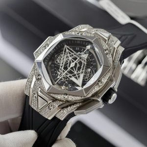 Hublot Big Bang Sang Bleu II Màu Đen Chế Tác Kim Cương Moissanite 44mm (2)