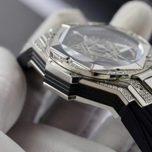 Hublot Big Bang Sang Bleu II Màu Đen Chế Tác Kim Cương Moissanite 44mm (2)