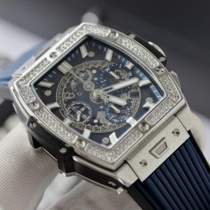 Hublot Spirit Of Big Bang Titanium Màu Xanh Blue Chế Tác Kim Cương Moissanite Hong Kong 42mm (2)