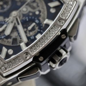Hublot Spirit Of Big Bang Titanium Màu Xanh Blue Chế Tác Kim Cương Moissanite Hong Kong 42mm (2)