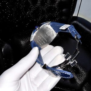 Franck Muller V45 Replica 11 Cao Cấp Màu Xanh Dương Đính Full Kim Cương Moissanite 45mm (2)