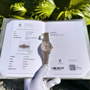 Rolex DateJust Chế Tác Bọc Vàng Đính Full Kim Cương Moissanite 41mm (2)
