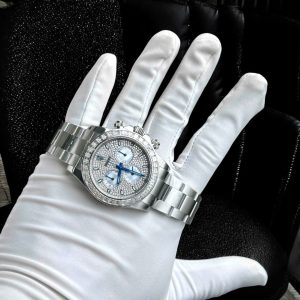 Rolex Daytona Chế Tác Kim Cương Moissanite Baguette Hong Kong 40mm (2)