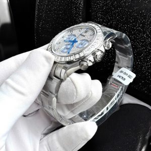 Rolex Daytona Chế Tác Kim Cương Moissanite Baguette Hong Kong 40mm (2)