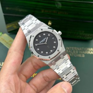 Audemars Piguet Royal Oak Jumbo Extra-Thin 15206PT Replica 11 Mặt Đen Nhà Máy IP 39mm (2)