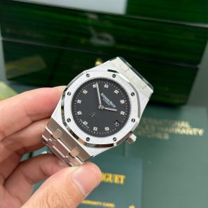 Audemars Piguet Royal Oak Jumbo Extra-Thin 15206PT Replica 11 Mặt Đen Nhà Máy IP 39mm (2)
