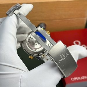 Omega Seamaster Diver 300M Chronograph Demi Vàng Replica 11 Mặt Xanh Blue Nhà Máy N1 44mm (2)