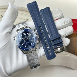 Omega Seamaster Diver 300M Chronograph Rep 11 Cao Cấp Mặt Xanh Blue Nhà Máy N1 44mm (2)