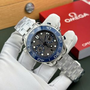 Omega Seamaster Diver 300M Chronograph Replica 1 1 Cao Cấp Mặt Xám Nhà Máy N1 44mm (2)