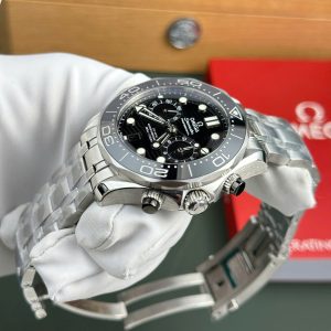 Omega Seamaster Diver 300M Chronograph Replica 11 Cao Cấp Mặt Đen Nhà Máy N1 Factory 44mm (2)