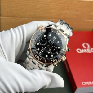 Omega Seamaster Diver 300M Chronograph Replica 11 Mặt Đen Nhà Máy N1 44mm (2)