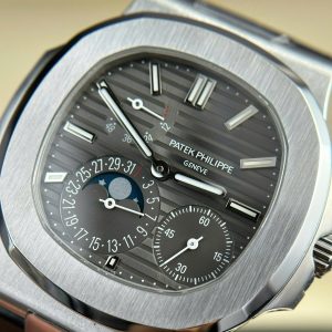 Patek Philippe Nautilus 5712 Rep 11 Cao Cấp Mặt Xám Dây Da Nhà Máy PPF 40mm (2)