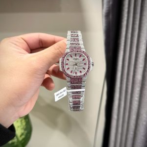 Patek Philippe Nautilus 7118 Replica 11 Đính Ruby Đỏ + Kim Cương Moissanite 35 (3)