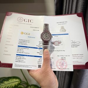 Patek Philippe Nautilus 7118 Replica 11 Đính Ruby Đỏ + Kim Cương Moissanite 35 (3)